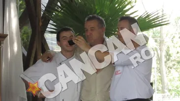 Inainte de victoria cu 5-1 in fata sepcilor rosii, Becali s-a relaxat la restaurantul lui Mitica Dragomir   Gigi a dat la 5 ospatari cate 100 de euro, Steaua a dat 5 cu U Cluj!