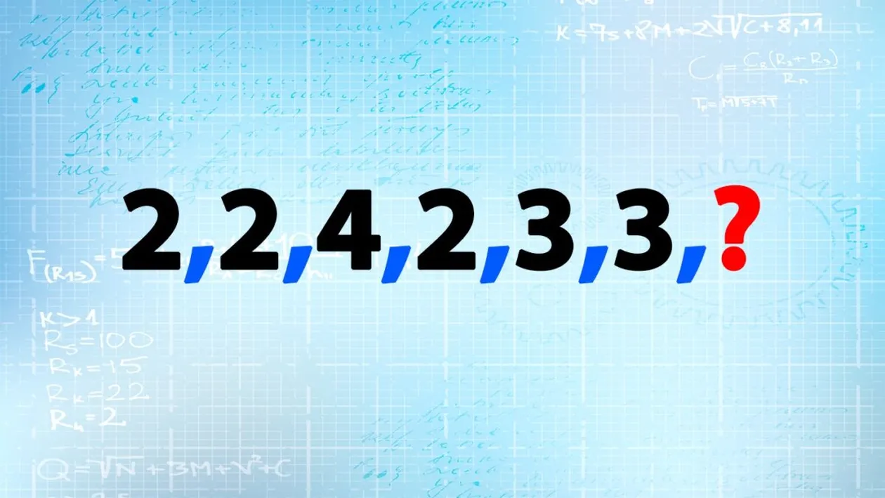 Test IQ exclusiv pentru genii | Care e ultimul număr din seria: 2,2,4,2,3,3?
