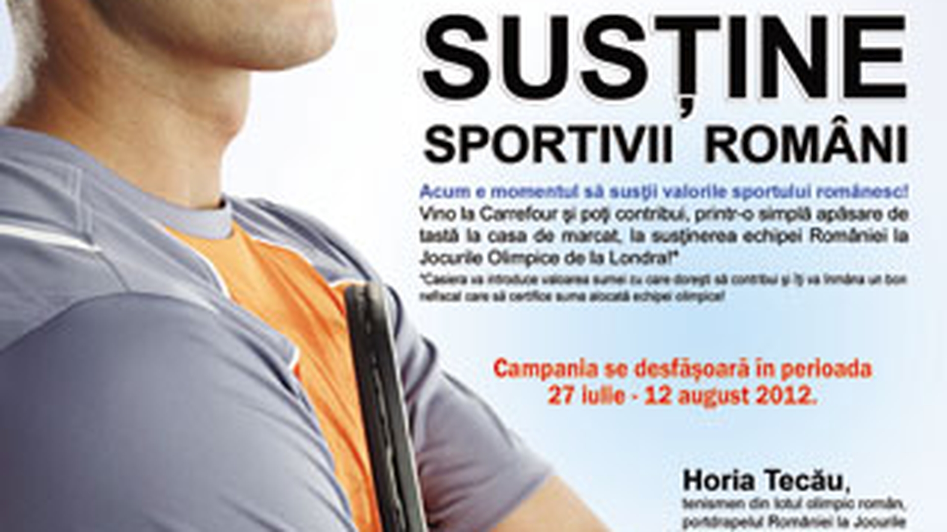 Carrefour sustine sportivii care participa la Jocurile Olimpice de la Londra si lanseaza o provocare inedita pentru clienti!