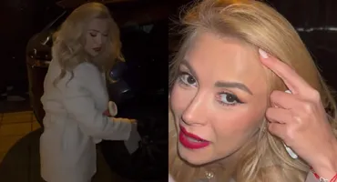 Andreea Bălan, la un pas să își spargă capul! S-a împiedicat și a intrat direct în colțul peretelui