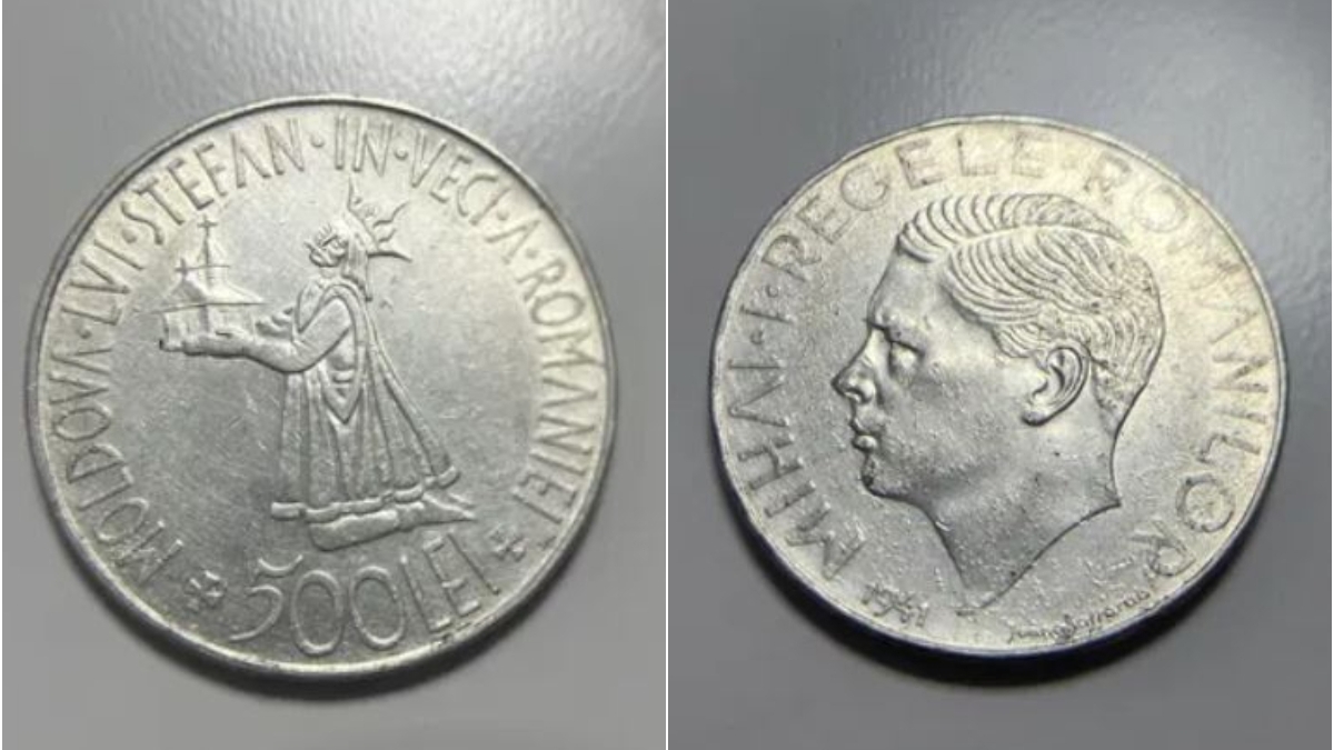 Tu mai ai așa ceva acasă? Prețul ireal la care se vinde o monedă din argint de 500 de lei, din anul 1941, acum, în 2023