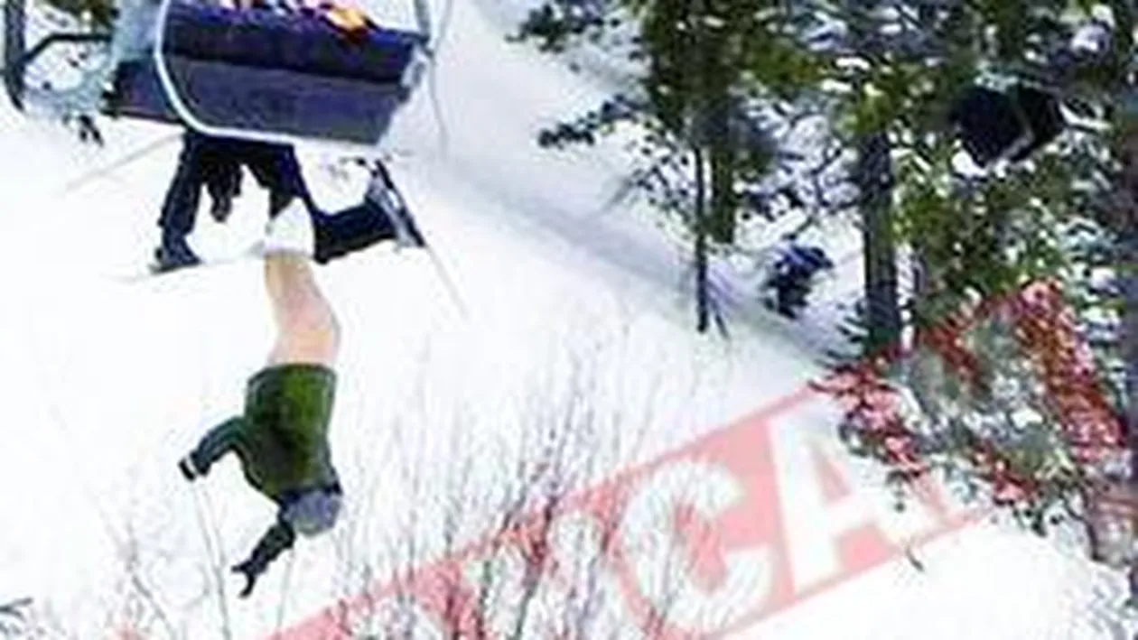 A ramas atarnat de telescaun