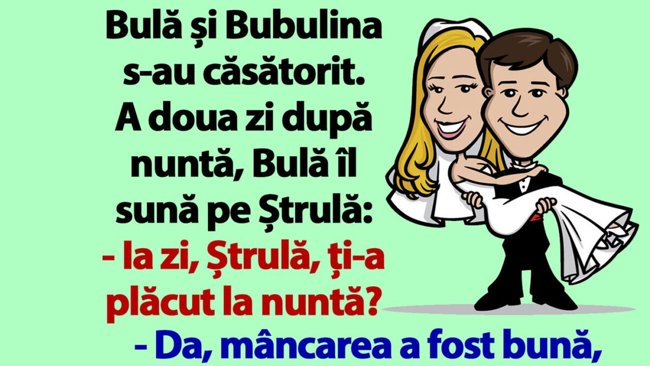 BANC | Ce melodie a cerut Bulă la "dansul mirilor”
