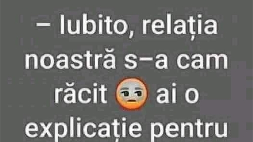 Bancul sfârșitului de săptămână | Când relația se răcește...