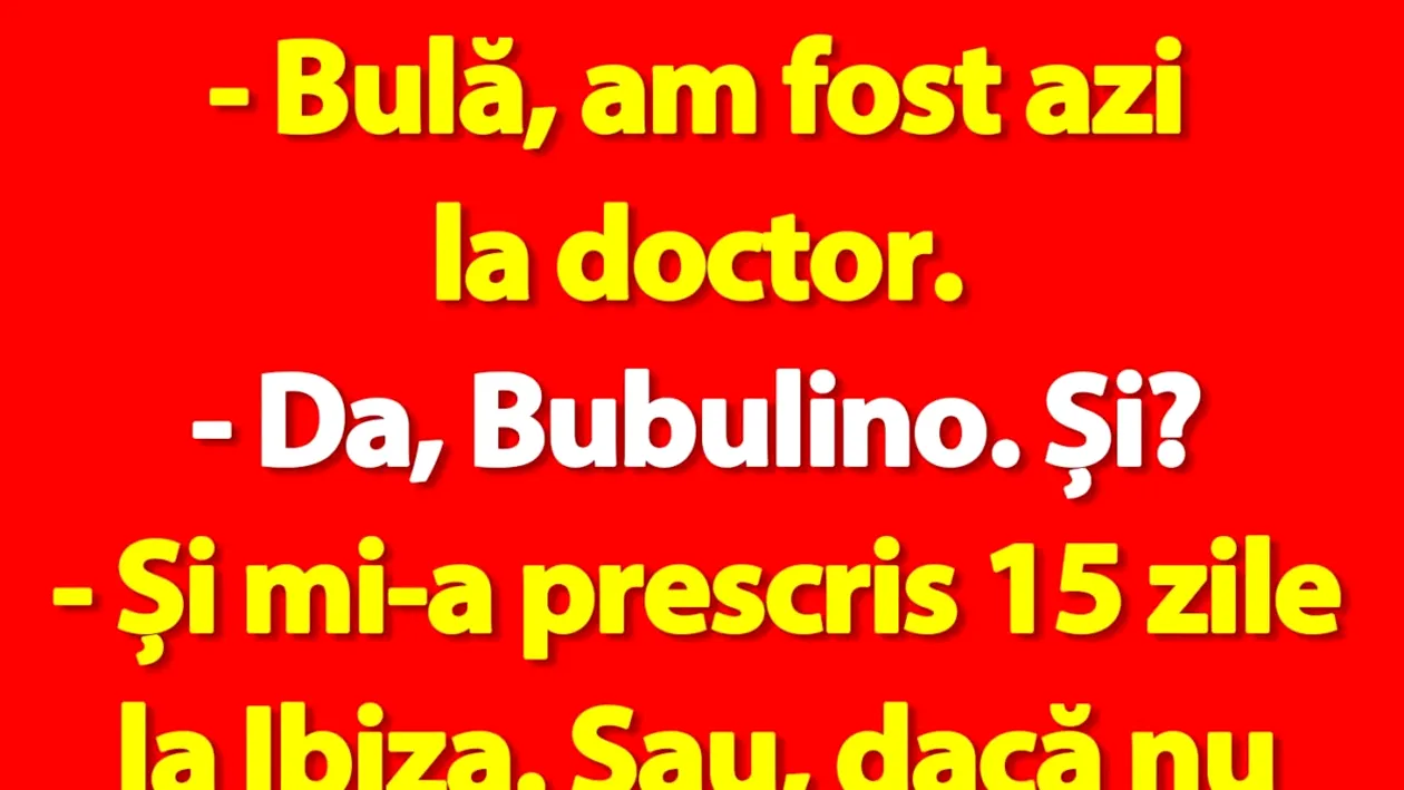 BANC | Bulă, Bubulina și prescripția medicală