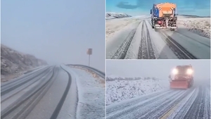 Zona din România unde ninge ca-n povești. S-a depus un strat de 10 centimetri de zăpadă