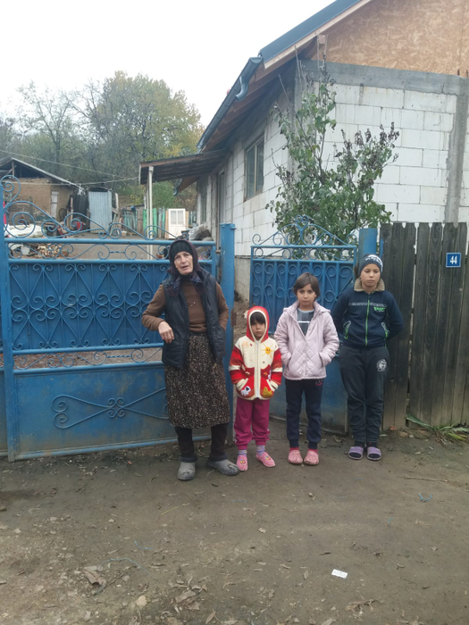 Străbunica și cei trei micuți se "descurcă" dintr-o pensie de 800 de lei