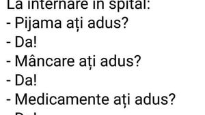 BANCUL ZILEI | La internare într-un spital din România: „Pijama ați adus?”