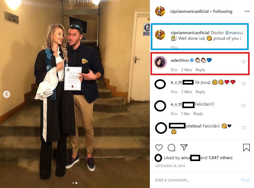 Ce mesaj i-a lăsat Ana Muntean iubitei lui Ciprian Marica pe Instagram! Răspunsul primit