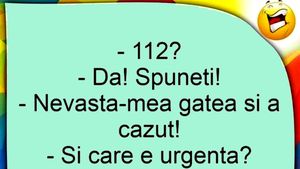 Bancul începutului de săptămână | "Nevastă-mea gătea și a căzut!"