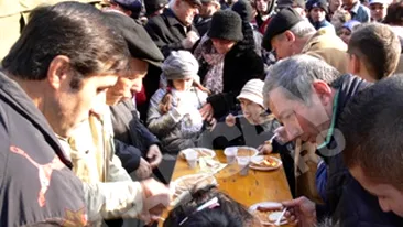 In Mehedinti a fost inghesuiala pentru o portie de fasole