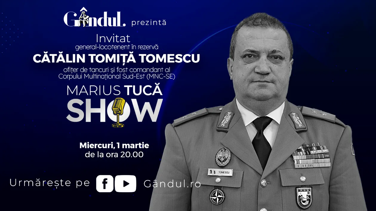 Marius Tucă Show începe miercuri, 1 martie, de la ora 20.00, live pe gândul.ro
