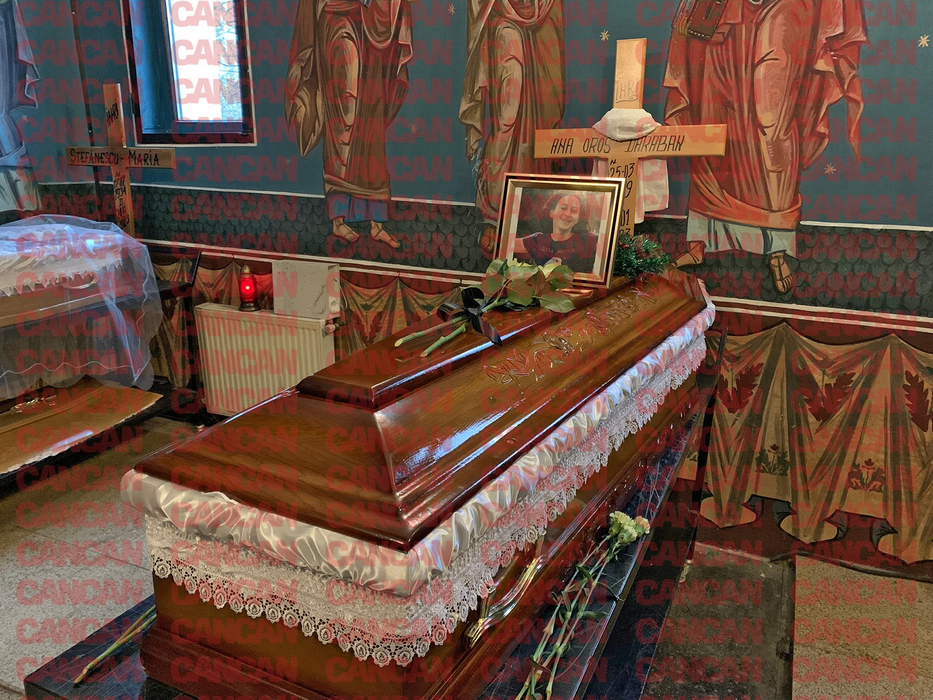Sicriul cu trupul neînsuflețit al Anei Oros este depus la Capela Cimitirului Giulești Sârbi