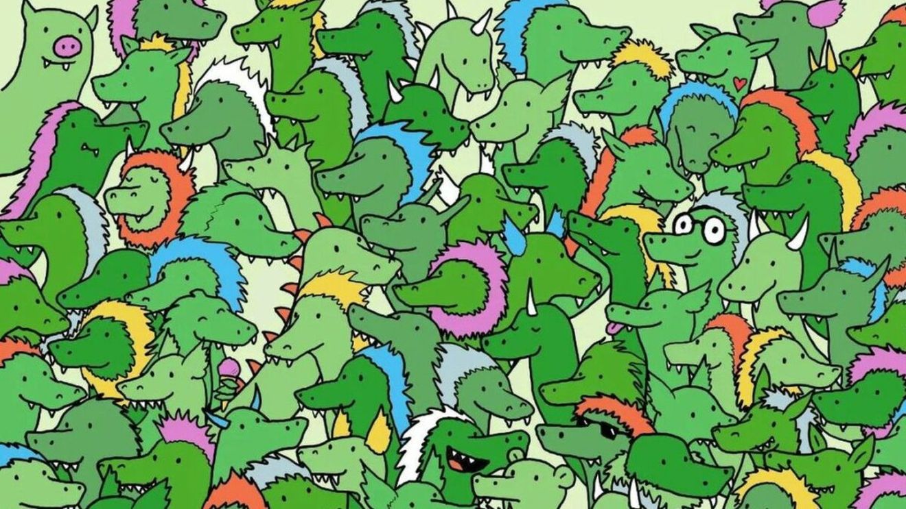 Test IQ | Geniile adevărate văd unde se ascund cei 3 crocodili în această mulțime de dragoni, în doar 20 de secunde!