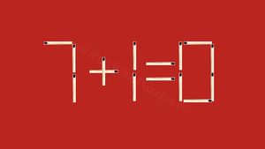 TEST IQ | Mutați un singur chibrit pentru a corecta egalitatea 7+1=0