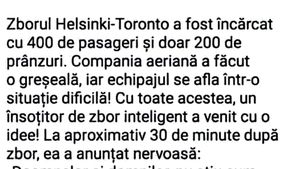 BANCUL ZILEI | Probleme pe zborul Helsinki - Toronto