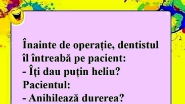 Bancul începutului de săptămână | Îți dau puțin heliu?