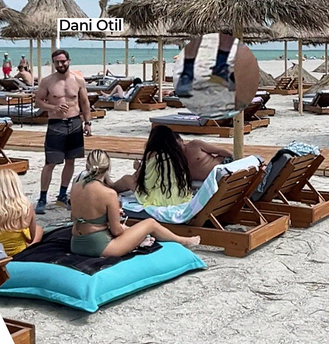 Dani Oțil, încălțat pe plajă
