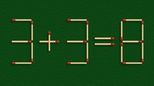 Test de inteligență | Mutați un singur chibrit pentru a corecta 3 + 3 = 8