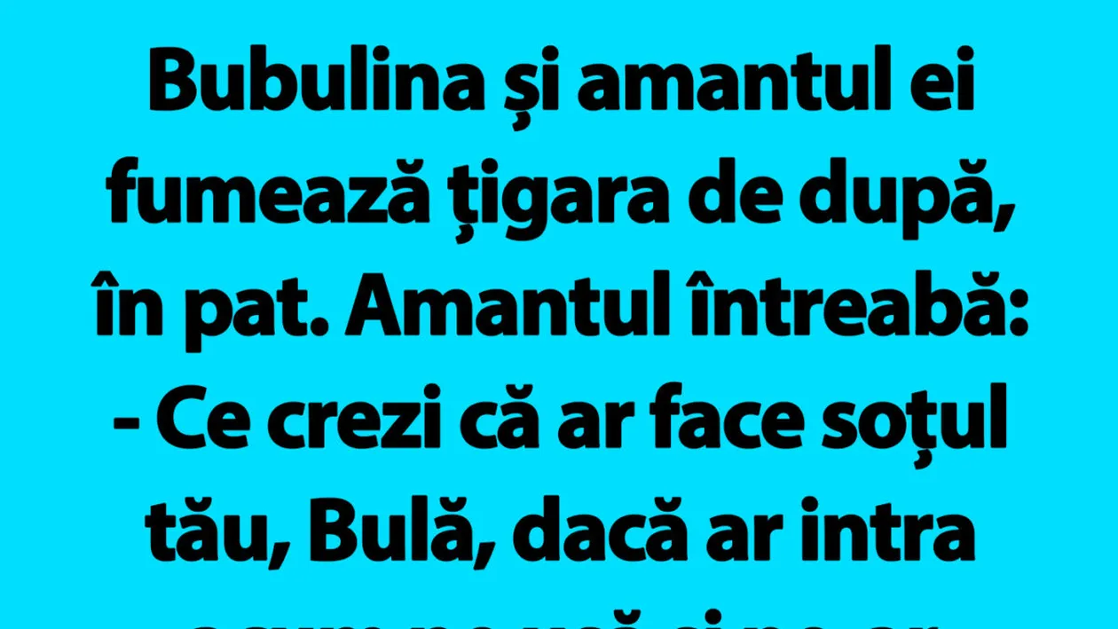 BANC | Bulă, Bubulina și amantul