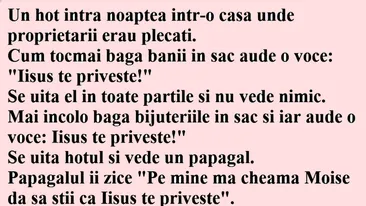 BANCUL ZILEI | Un hoț intră noaptea într-o casă unde proprietarii erau plecați