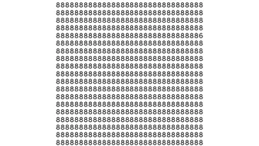 Test de inteligență | Nu toate cifrele din imagine sunt 8. Identificați-o pe cea diferită!