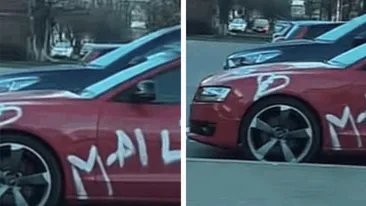 Mesaj inedit scris pe o mașină din Hunedoara. Un bărbat a avut parte de un șoc