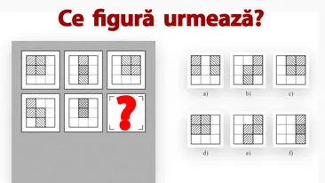 Test de inteligență pentru calcularea IQ-ului în 5 minute | Ce figură urmează în seria din imagine?!