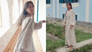 Cum arată baia „vagon” a Danei Rogoz de la Viscri. Vedeta a reușit să pună și o cadă în ea, deși e îngustă