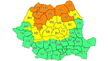 Meteorologii au anunțat cod portocaliu de ploi! Care sunt zonele vizate de avertizare și cum va fi vremea în București