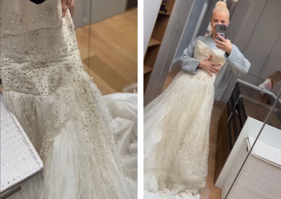 Elwira Petre a păstrat rochia de mireasă. Sursă foto: Instagram elwirapetreofficial