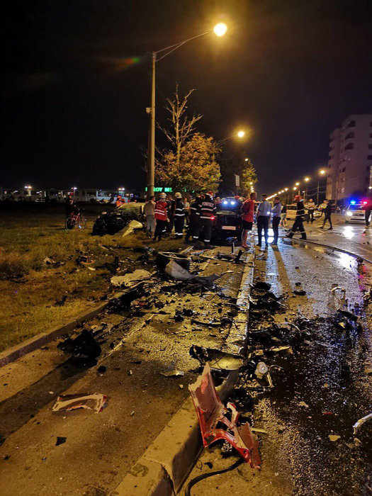 Imagini de coșmar suprinse la scurt tip după producerea accidentului