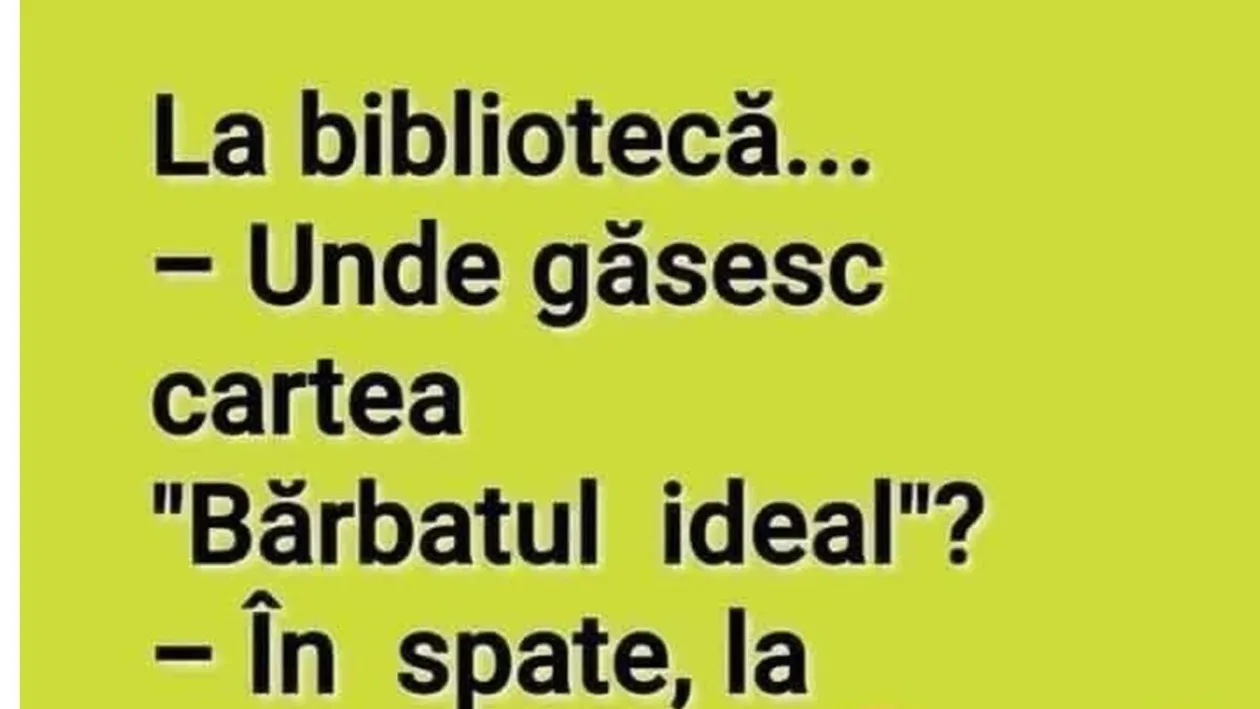 BANCUL ZILEI | Unde se găsește cartea Bărbatul ideal?