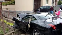 Accident într-o comună din Alba! Un bolid Ferarri a fost făcut praf