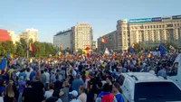 Mitingul diasporei! Protestatar identificat la mitingul de sâmbătă cu un cuțit, dus la secție de jandarmi