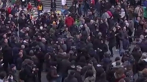 VIDEO -  Peste 400 de oameni au ieşit în străzile din Bruxelles pentru a protesta