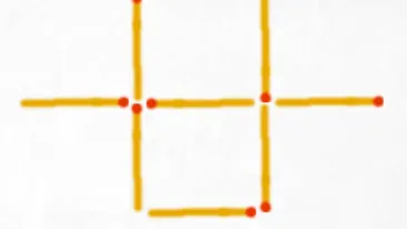 Test de inteligență dificil | Mutați 2 bețe de chibrit pentru a obține 2 pătrate