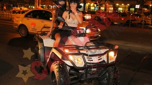 Moni Columbeanu a venit in club cu ATV-ul