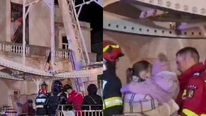 Panică la târgul de Crăciun de la Constanța! „Roata mare” s-a stricat, 29 de copii și 16 adulți au rămas blocați VIDEO