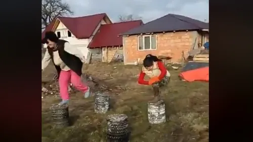 Exatlon made în România! O familie din Maramureș și-a amenajat în grădină o copie fidelă a circuitului din Republica Dominicană
