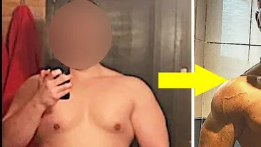 Transformarea şocantă a acestui român grăsuț după ce s-a apucat de sală!