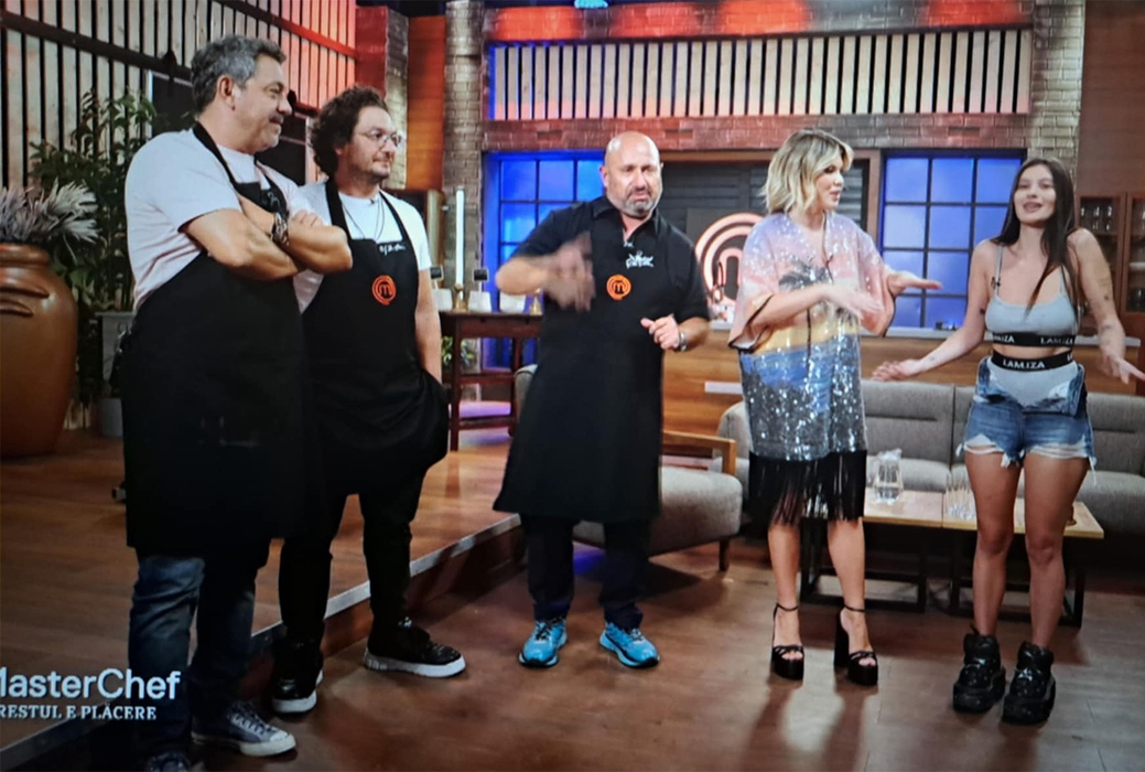 Erika Isac a fost invitată în platoul MasterChef de la Pro TV/ sursă foto: captură video