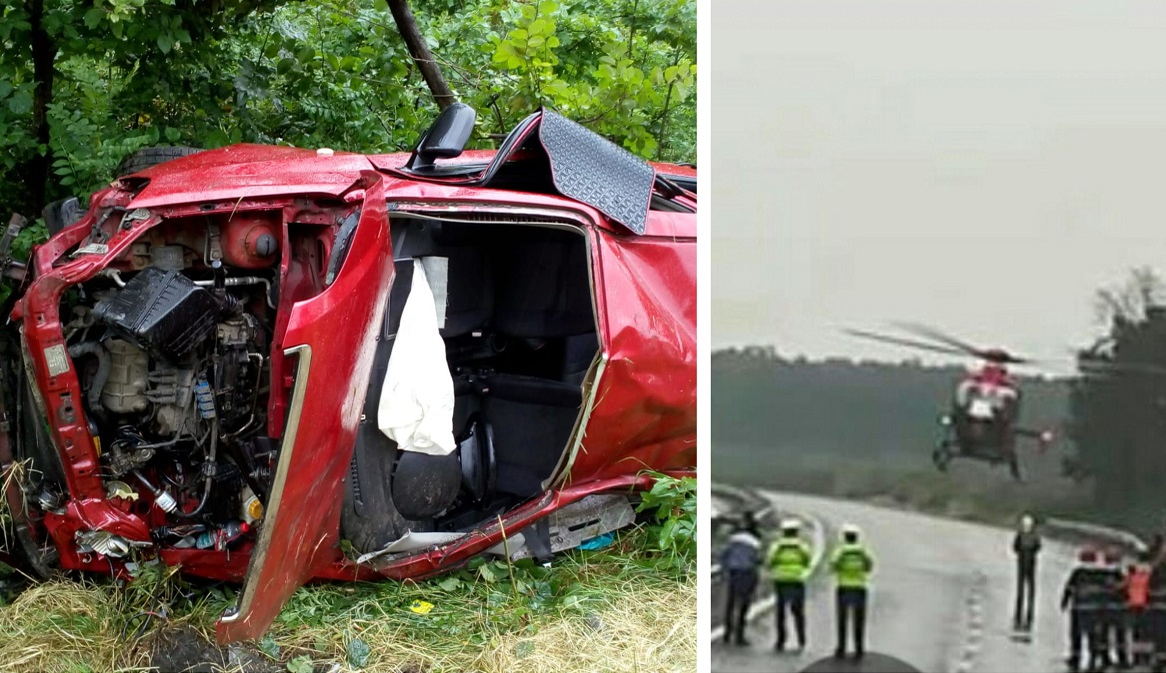 Accidente teribile pe A1! A fost solicitat elicopterul SMURD pentru victime