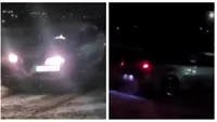 La un pas de tragedie! Un constănțean a încercat să-și cucerească iubita arătându-i că poate face drifturi, pe zăpadă