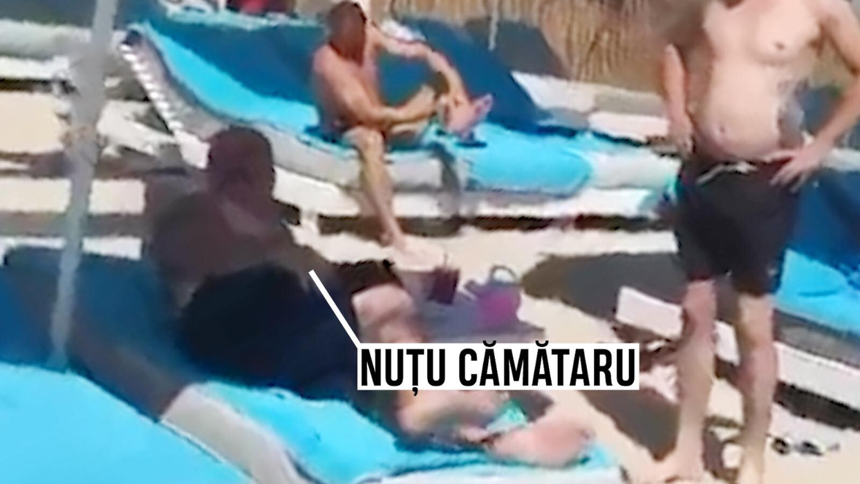 Nuțu Cămătaru a păstrat distanța socială la plajă