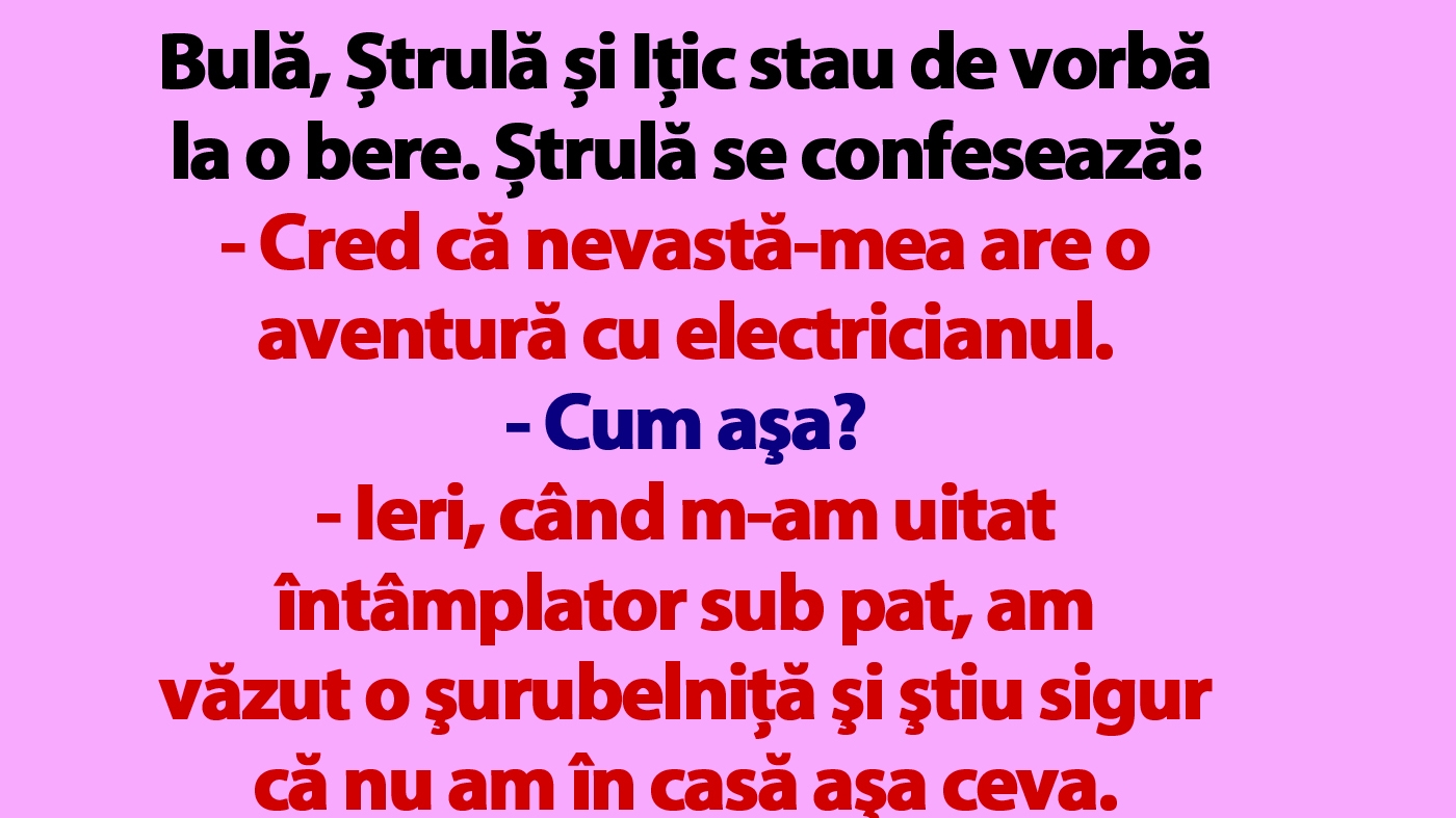BANC | Bulă se confesează prietenilor: "Cred că nevastă-mea mă înşeală cu un cal"