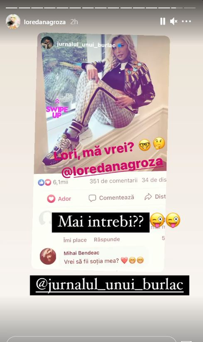 Mihai Bendeac a cerut-o de soție pe Loredana Groza în public: “Trebuie să-mi anunț familia”! Răspunsul cântăreței face furori | FOTO