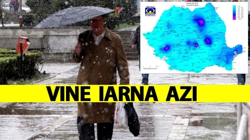 ANM a modificat prognoza. Vine iarna astăzi în România. Care sunt zonele vizate