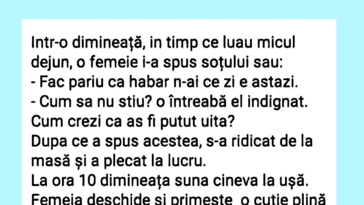 BANCUL ZILEI | Habar n-ai ce zi este astăzi