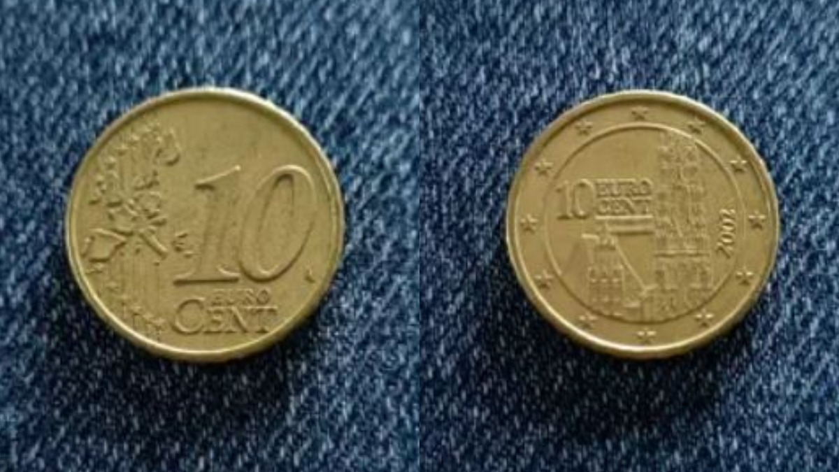 N-ai fi crezut! Prețul ireal la care se vinde o monedă de 10 cenți din anul 2002, acum, în 2024